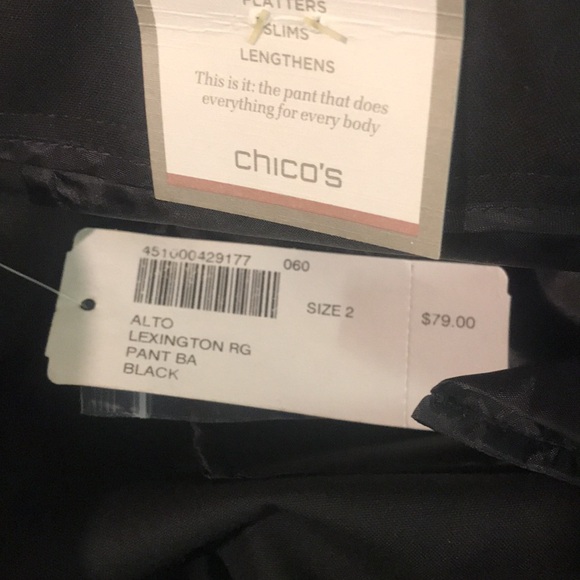 Chicos The Ultimate Fit Pants Womens 2 Regular  Alto Lexington Black NWT Classic - Picture 6 of 10